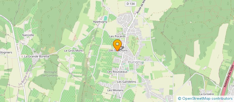 localisation de l'entreprise DAGONETTE à HURIGNY