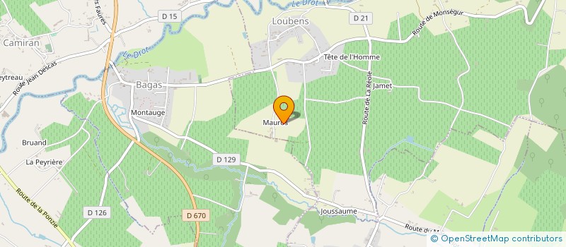 localisation de l'entreprise DAHERON MAUROS  LOUBENS