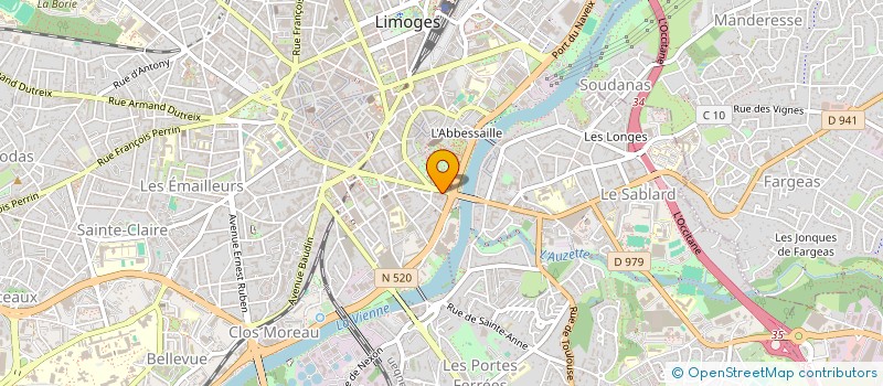 localisation de l'entreprise DAIGUEPERCE IMMO 1 à LIMOGES