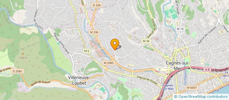 localisation de l'entreprise DAKINVEST à CAGNES-SUR-MER