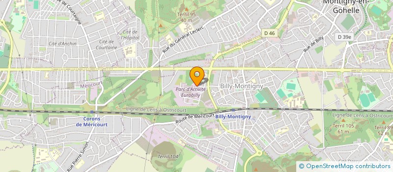 localisation de l'entreprise DAKKEN TOITURES ET SERVICES à BILLY-MONTIGNY