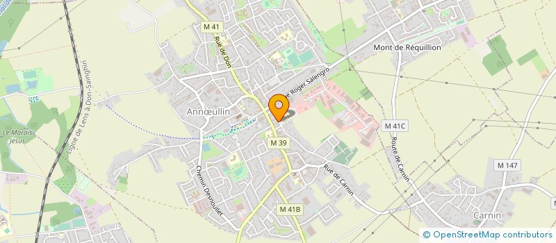 localisation de l'entreprise DAL CARRELAGE à ANNŒULLIN