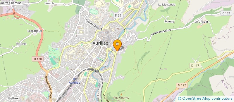 localisation de l'entreprise DALAT-ROSSIGNOL  AURILLAC