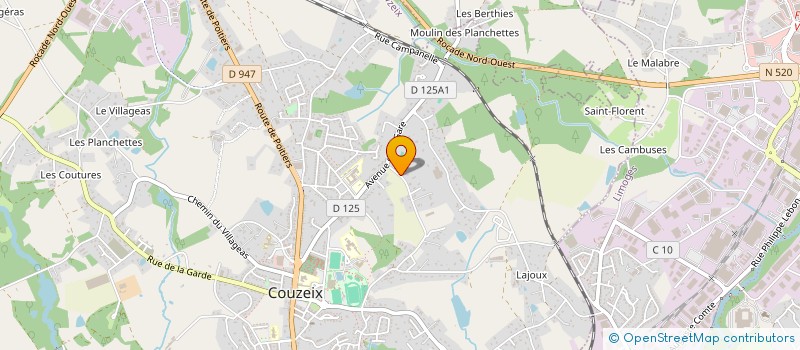 localisation de l'entreprise DALCEA à COUZEIX
