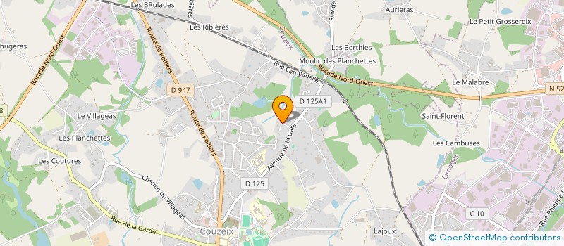 localisation de l'entreprise DALEXIA à COUZEIX
