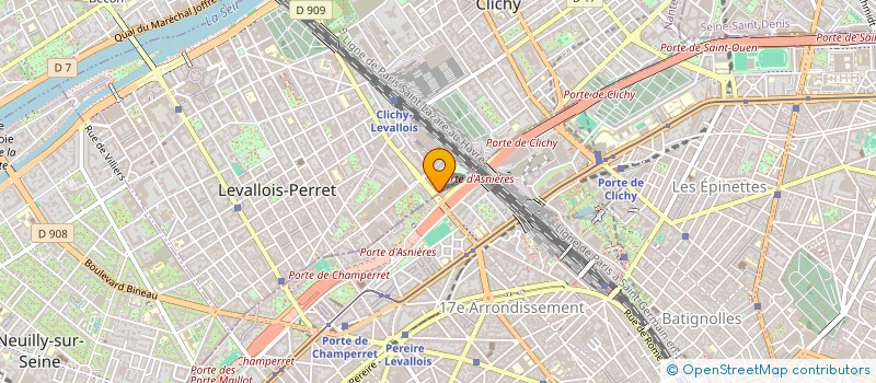 localisation de l'entreprise DALI BTP à LEVALLOIS-PERRET
