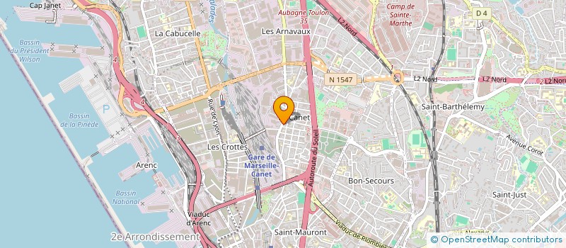 localisation de l'entreprise DALI CBR à MARSEILLE