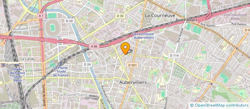 localisation de l'entreprise DALIA à AUBERVILLIERS