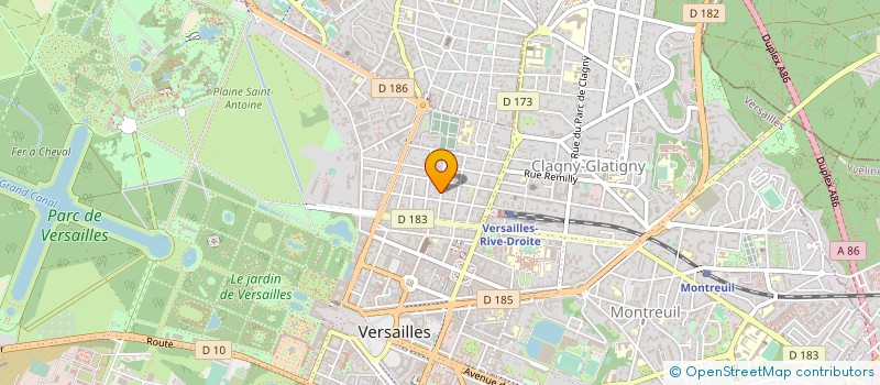 localisation de l'entreprise DALIGAULT GESTION à VERSAILLES