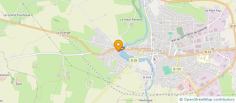 localisation de l'entreprise DALIGAULT MACONNERIE  ERNEE