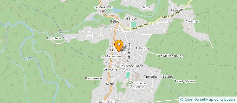 localisation de l'entreprise DALILOU TRANSPORT DE MARCHANDISES 33  BELIN-BELIET