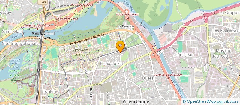 localisation de l'entreprise DALKIA CHAUFFAGE URBAIN D'ALLEVARD - D.C.U.A à VILLEURBANNE