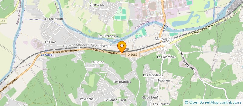 localisation de l'entreprise DALLE ET DECOR 24 à MARSAC-SUR-L'ISLE