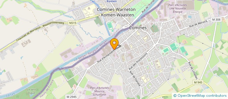 localisation de l'entreprise DALLE TEXTILES à COMINES