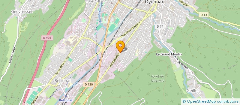 localisation de l'entreprise DALOZ à OYONNAX
