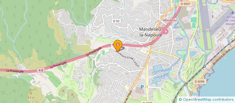 localisation de l'entreprise DALY BOULEVARD à MANDELIEU-LA-NAPOULE