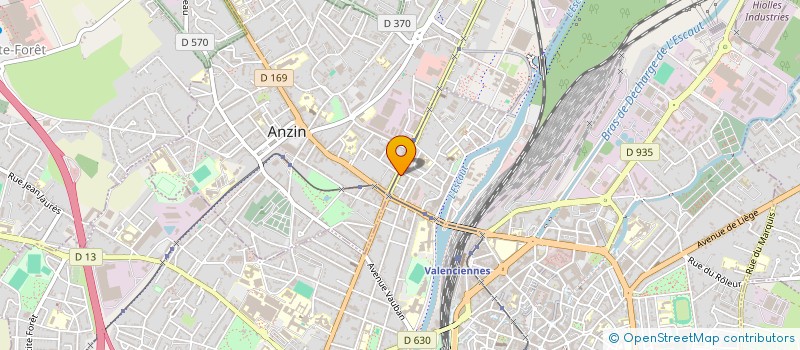 localisation de l'entreprise DALY PEINTURE à VALENCIENNES