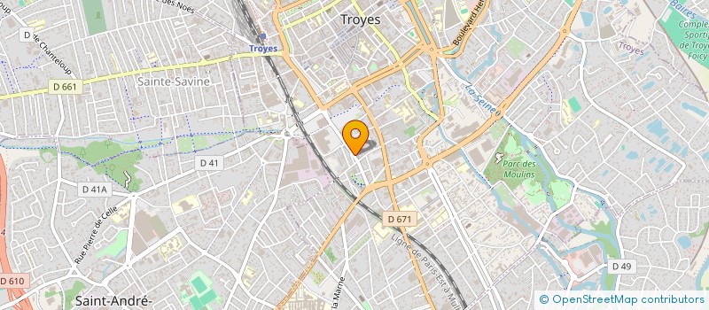 localisation de l'entreprise DAMA à TROYES