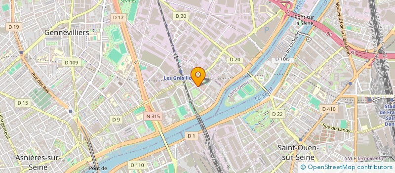 localisation de l'entreprise DAMAH à ASNIERES-SUR-SEINE