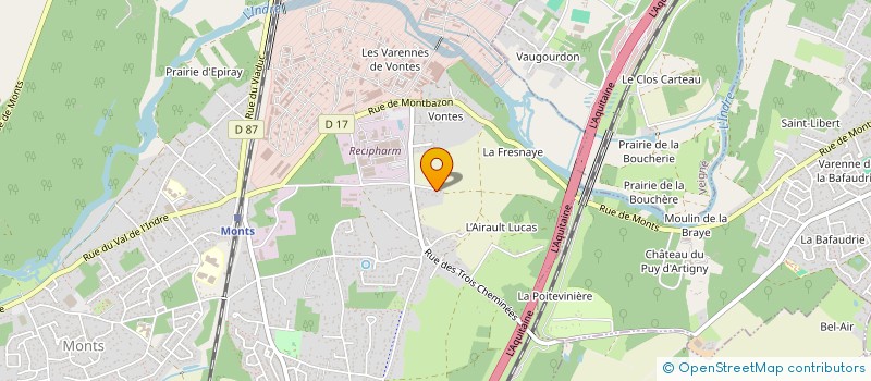 localisation de l'entreprise DAMALET  MONTS