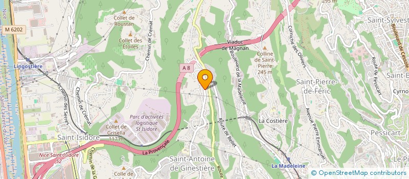 localisation de l'entreprise DAMALI à NICE
