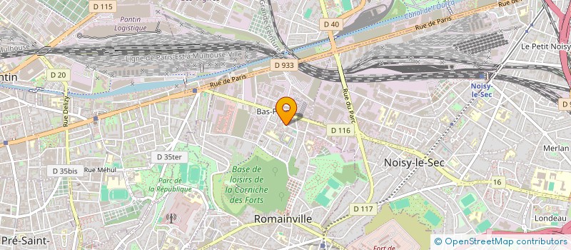 localisation de l'entreprise DAMAPRO-BAT à ROMAINVILLE