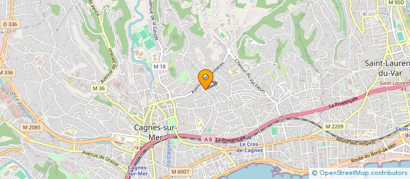 localisation de l'entreprise DAMAR à CAGNES SUR MER
