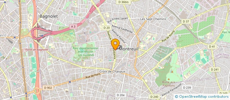 localisation de l'entreprise DAMAYA à MONTREUIL