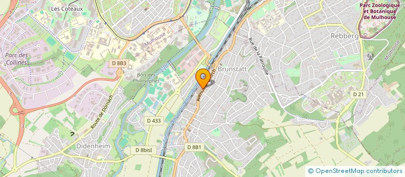 localisation de l'entreprise DAMBERG SAS à BRUNSTATT-DIDENHEIM