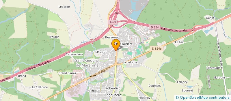 localisation de l'entreprise DAMBREVILLE LOCATION  SAINT-GEOURS-DE-MAREMNE