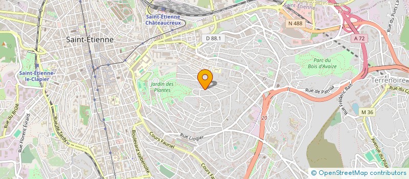 localisation de l'entreprise DAME BLANCHE JARDIN DES PLANTES à SAINT-ETIENNE