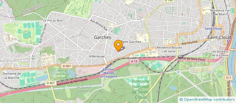 localisation de l'entreprise DAME FINANCE à GARCHES