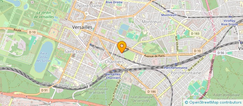 localisation de l'entreprise DAMEL FILMS à VERSAILLES