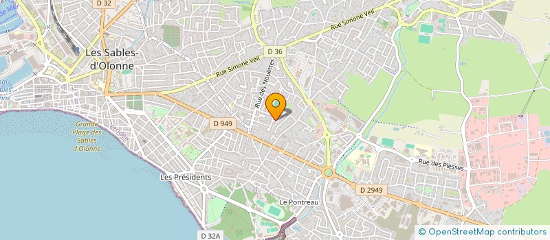 localisation de l'entreprise DAMELEC  LES SABLES-D'OLONNE