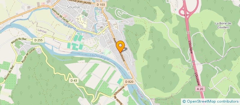 localisation de l'entreprise DAMELINE  SOUILLAC