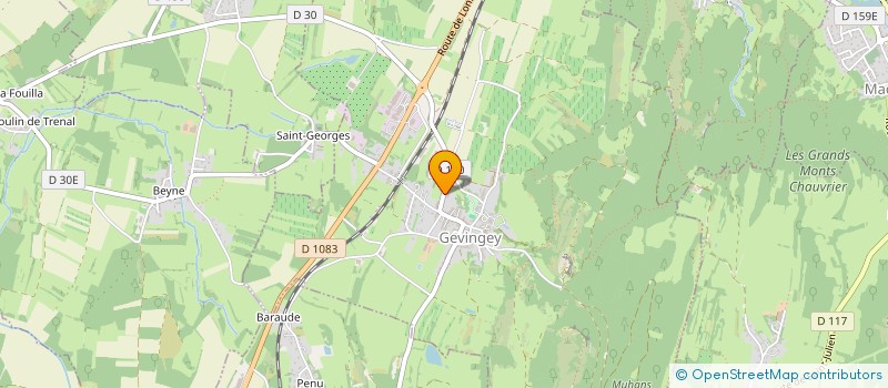 localisation de l'entreprise DAMELINE- VENCE  GEVINGEY