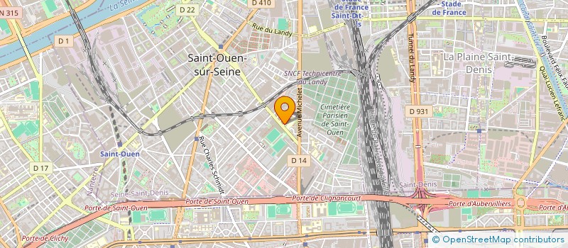 localisation de l'entreprise DAMESA à SAINT-OUEN-SUR-SEINE
