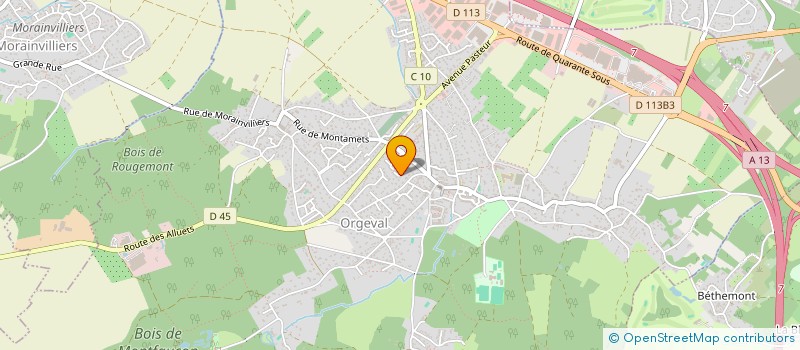 localisation de l'entreprise DAMI TRANSPORT à ORGEVAL