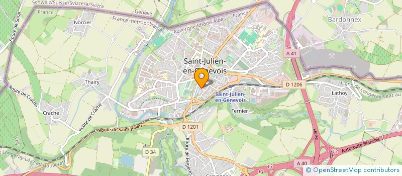 localisation de l'entreprise DAMIEN ATRIUM  SAINT-JULIEN-EN-GENEVOIS