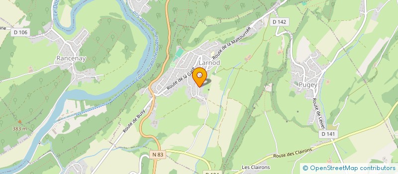 localisation de l'entreprise DAMIEN JACQUINOT  LARNOD