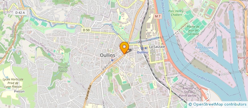 localisation de l'entreprise DAMIEN LAMPERIN TRANSPORTS à OULLINS-PIERRE-BENITE