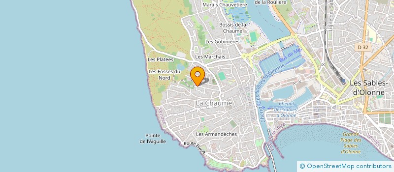 localisation de l'entreprise DAMIEN LOCHON 01 à LES SABLES D'OLONNE