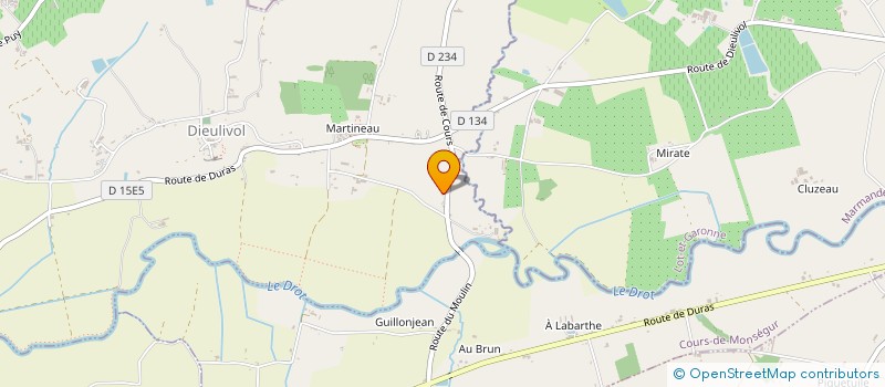 localisation de l'entreprise DAMIEN NIETRZEBA, ARTISAN CHARPENTIER  DIEULIVOL