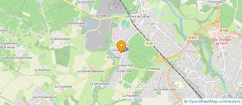 localisation de l'entreprise DAMIEN PIRAUD CONSEIL INFORMATIQUE  GORGES