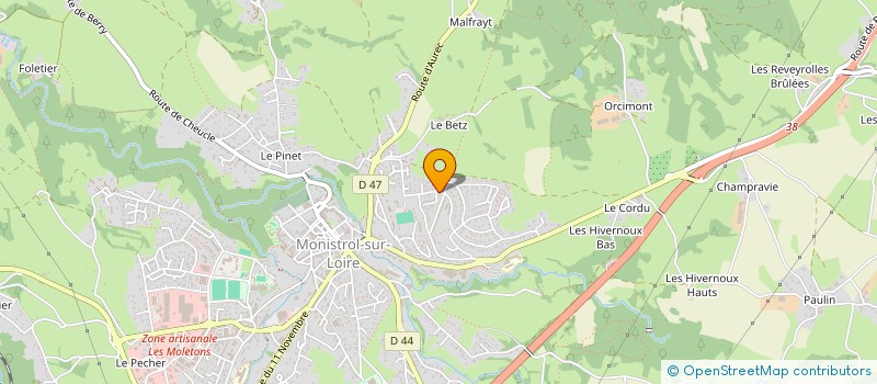 localisation de l'entreprise DAMIEN REVIRON  MONISTROL-SUR-LOIRE