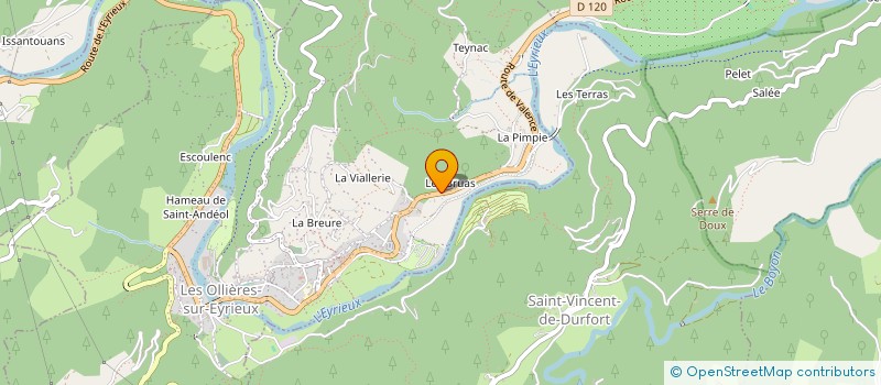 localisation de l'entreprise DAMIEN SOUCHE  LES OLLIERES-SUR-EYRIEUX