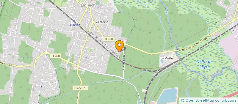 localisation de l'entreprise DAMIEN TAXI  LE TEICH