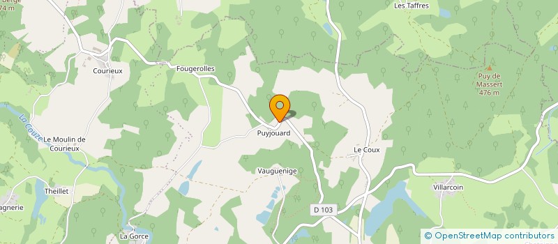 localisation de l'entreprise DAMIEN TOUROUDE à SAINT-PARDOUX-LE-LAC