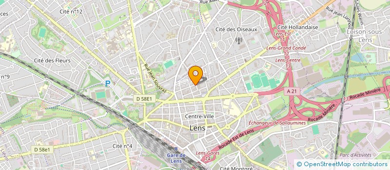 localisation de l'entreprise DAMIENS  LENS