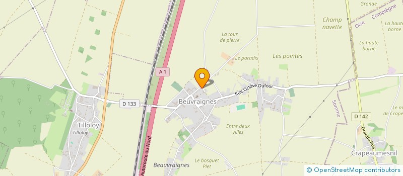 localisation de l'entreprise DAMIER à BEUVRAIGNES